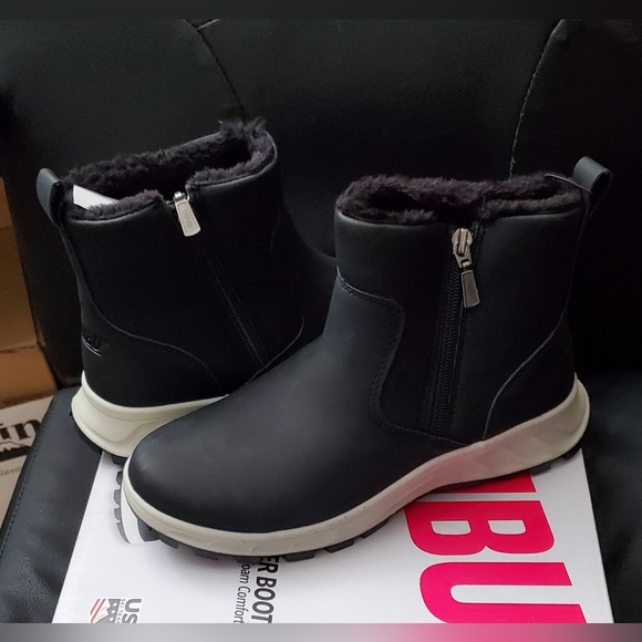 New Women's Sizes Sienna Khombu All Weather Boots Black - Picture 2 of 8